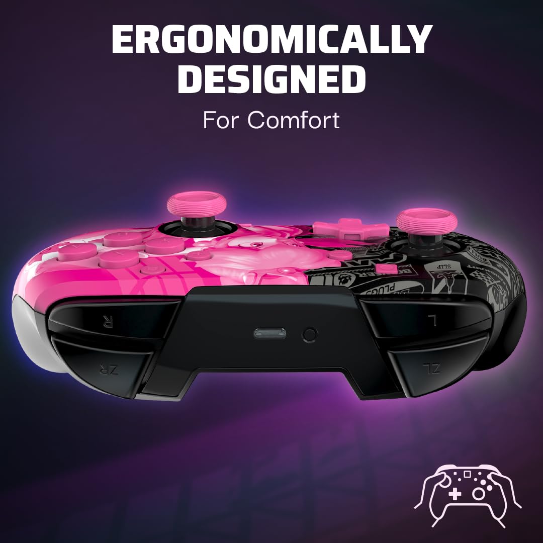 Manette sans fil PDP Rematch GLOW Grand Prix Peach Nintendo Switch Manette sans fil PDP Rematch GLOW Grand Prix Peach Nintendo Switch